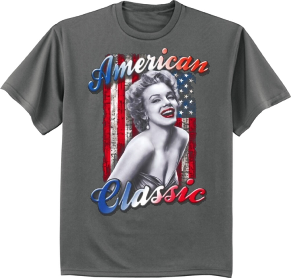 American Flag Marilyn Monroe T-shirt Mens Cool Graphic Tees Clothing Apparel gallery