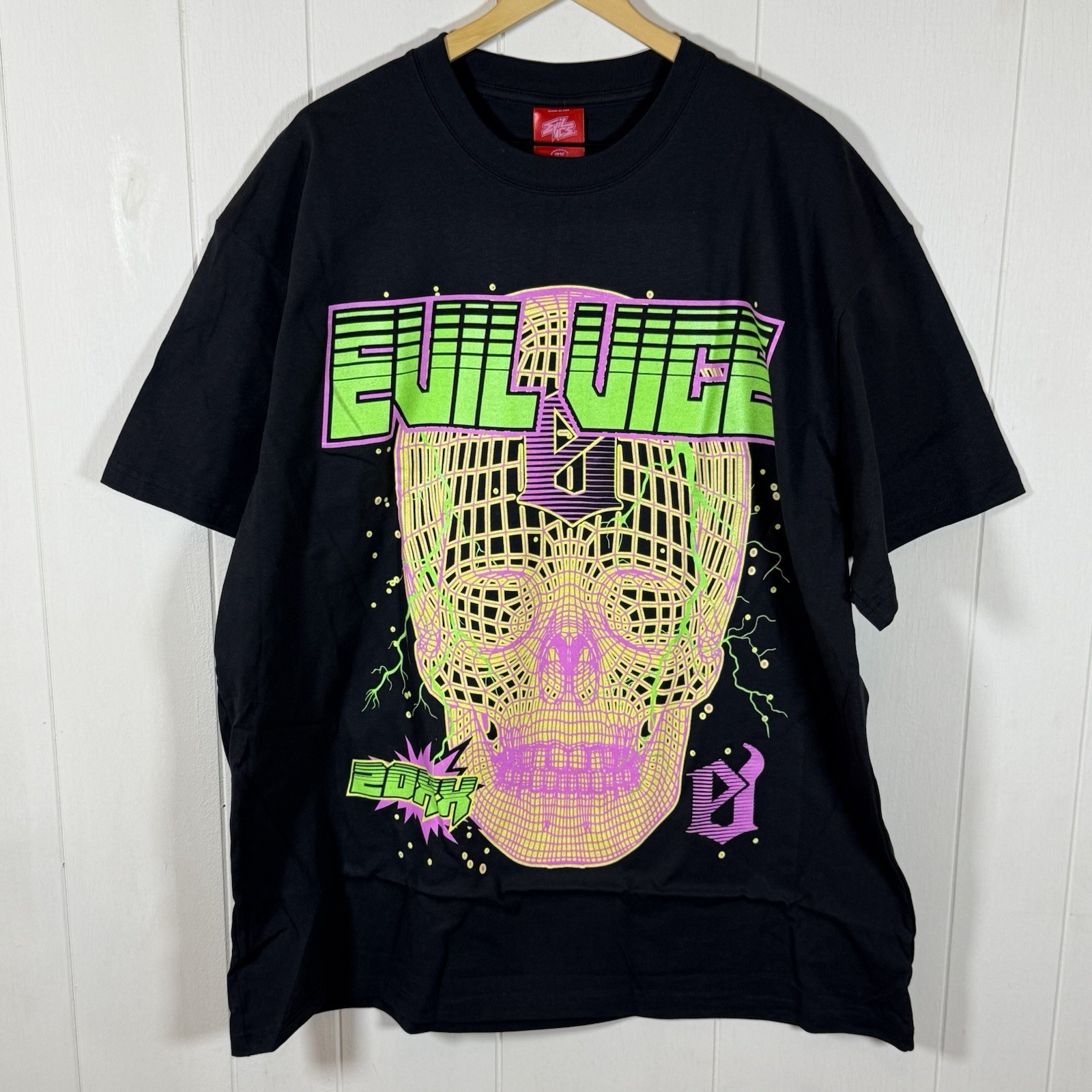 New Men’s Evil Vice Streetwear Brand Size 2XL Head Glows In The Dark $120 Retail gallery