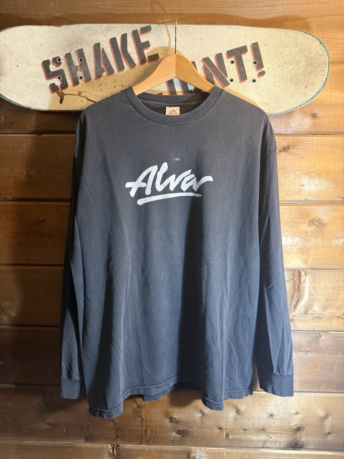 VTG Tony Alva Skateboarding Long Sleeve Faded Black Surf Skater Size XL gallery