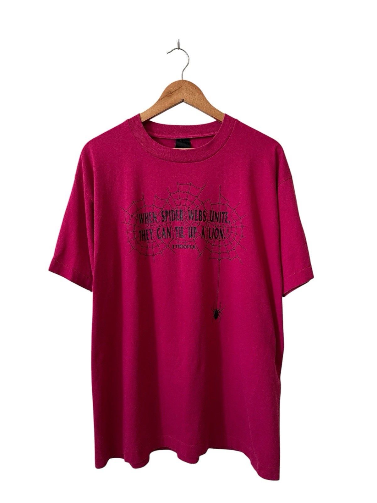 Vintage When Spider Webs Unite T Shirt Men’s XL Ethiopia 90’s USA gallery