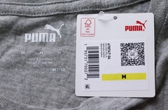 PUMA Men’s Basic Soft Short Sleeve Essential Logo T-Shirt WR4 Gray Medium