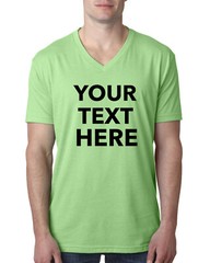 Custom Text, Logo- Next Level Men’s Premium CVC V-Neck Soft T-Shirt 6240
