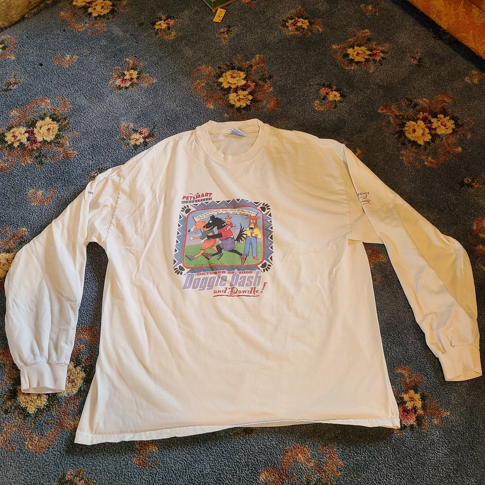 218th Anniversary Doggie Dash PetSmart Long Sleeve Shirt 2000 Vintage (T3)