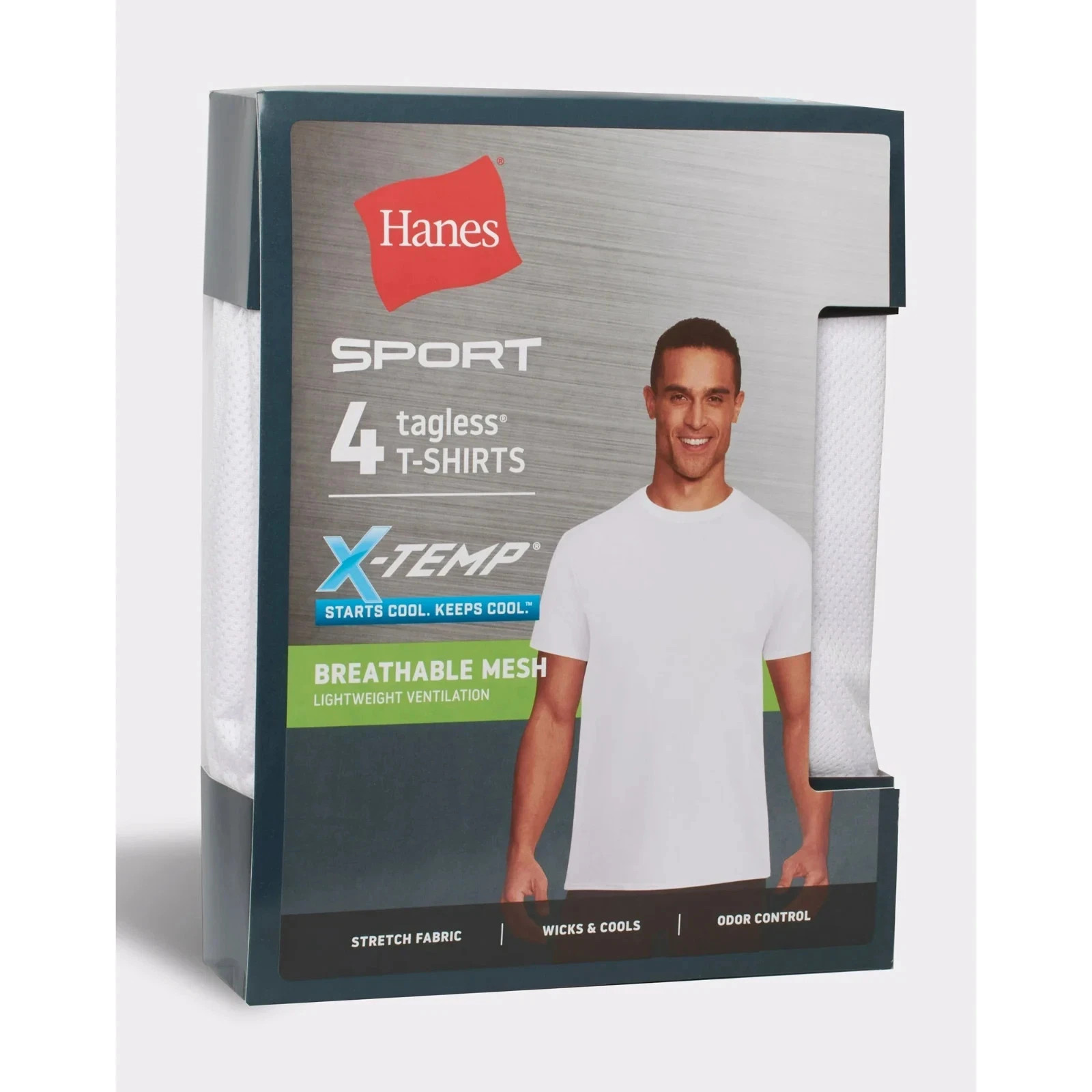 Hanes® Ultimate®Men's 4-Pack X-Temp BREATHABLE Mesh Crew-neck Tee "TAGLESS® gallery