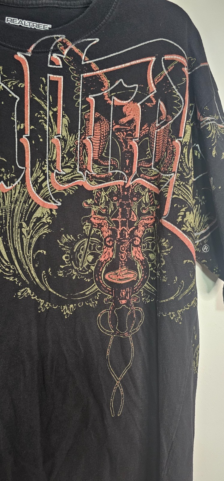 Y2K Team Realtree Shirt Mens Large Black Bold Cobra Eagle All Over Print Grunge gallery