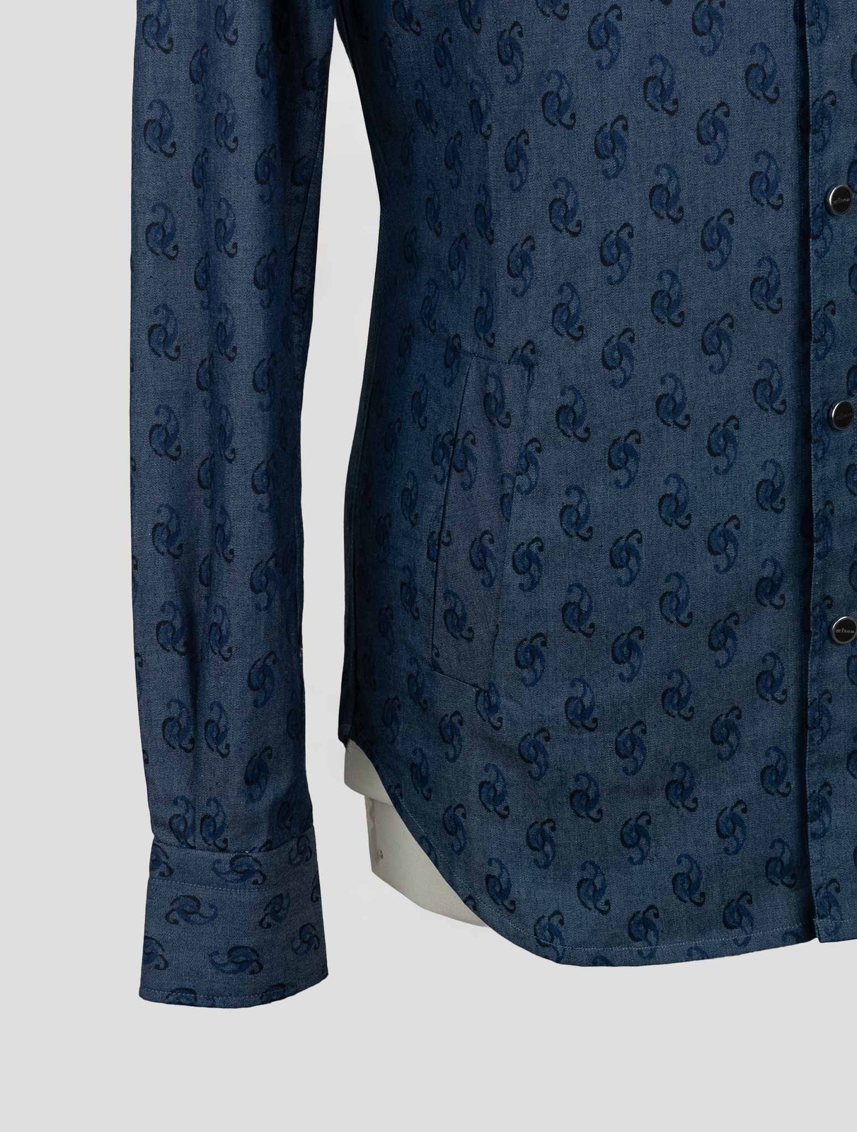 NEW KITON BLUE COTTON SHIRT MARIANO EU 56 - US 46 - 2XL KME38 gallery