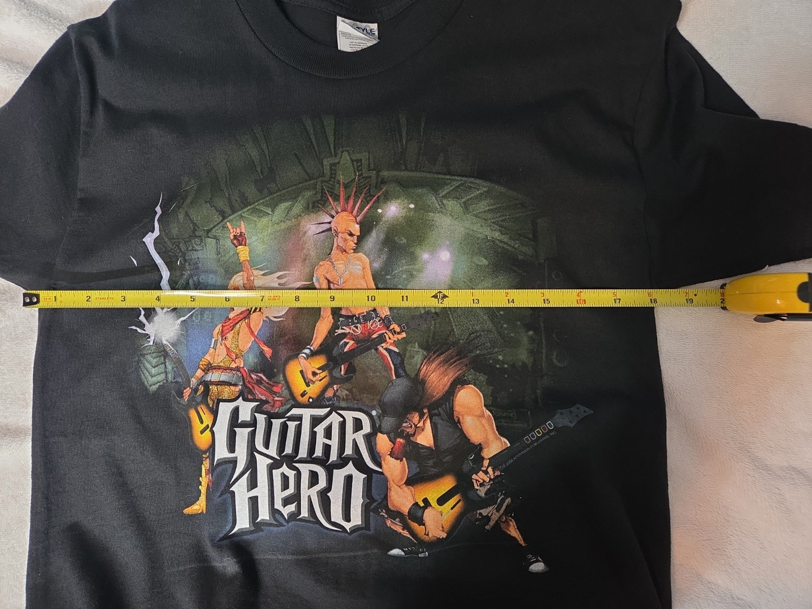 Guitar Hero 2008 Video Game Promo T-Shirt YOUTH LARGE SEE Measurements gallery