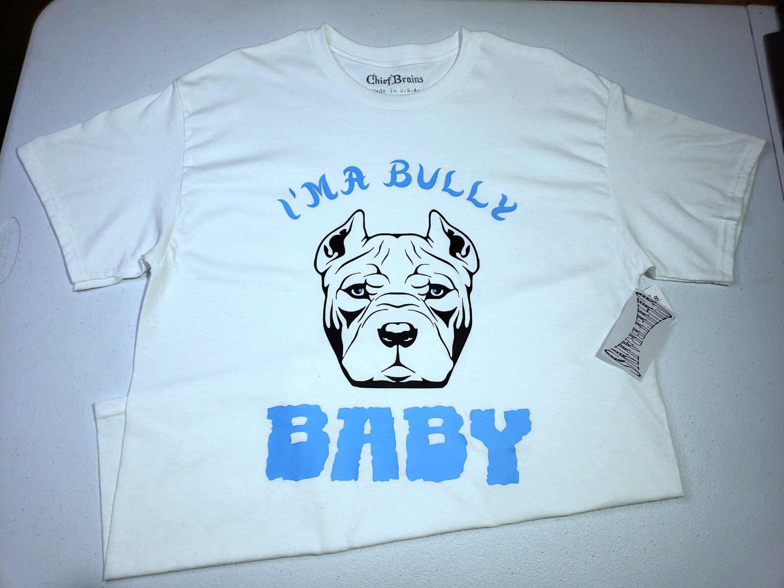 ChiefBrains Apparel Limited Edition Pitbull Bully Baby T Shirt Mens Cotton New