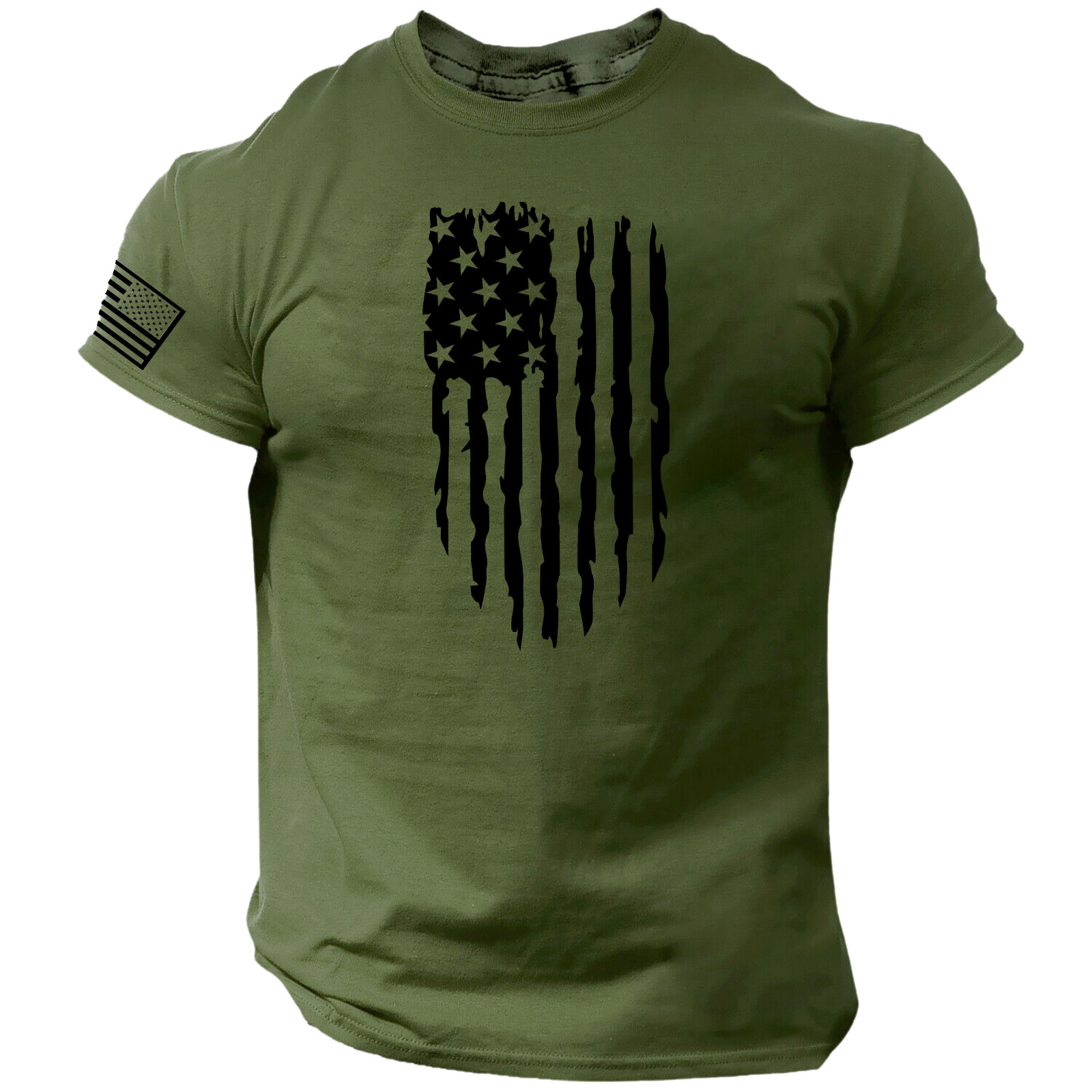 USA Distressed Flag Men T Shirt Patriotic American Tee S - 2XL gallery