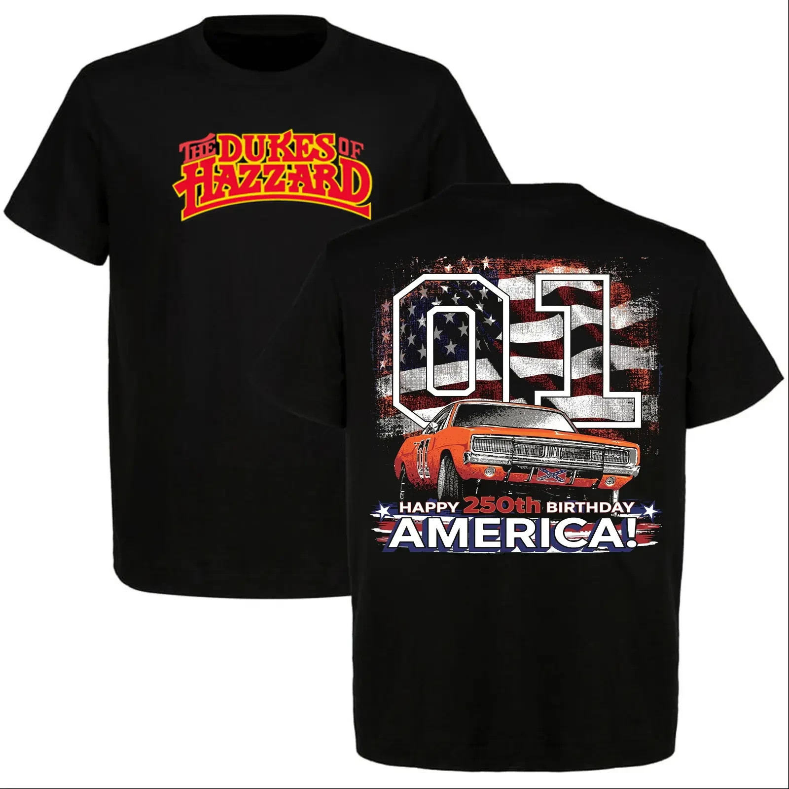 The Dukes of Hazzard 01 General Lee T-Shirt, 250th Birthday America Patriotic gallery