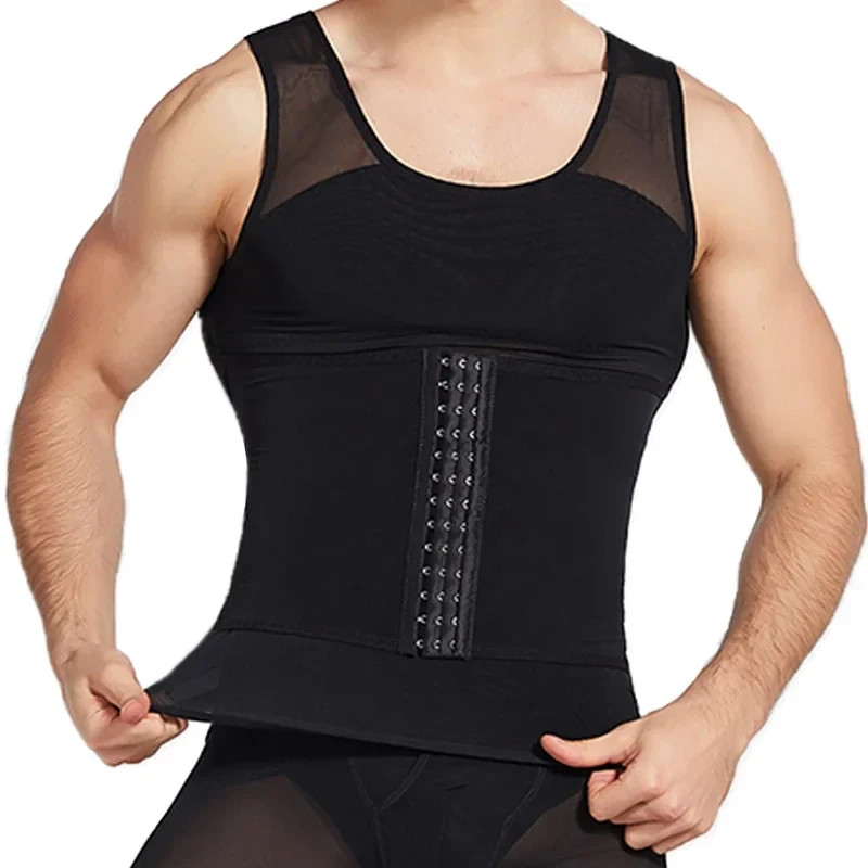 Men’s Compression Vest Body Shaper Tummy Slimming Waist Trainer Shapewear Top