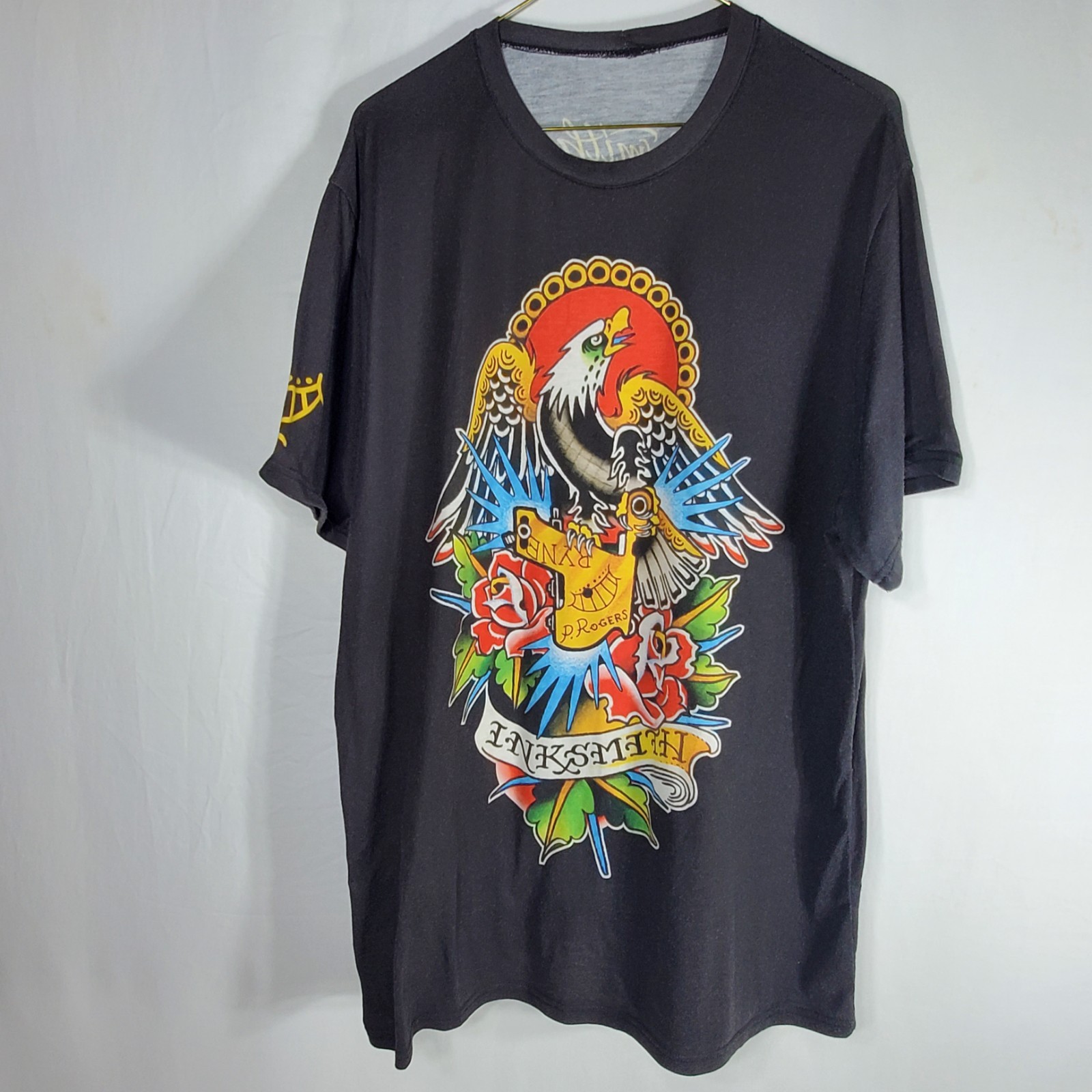 Inksmith & Rogers Tattoo Graphic t shirt Sz Large Stretch Transparent Florida gallery