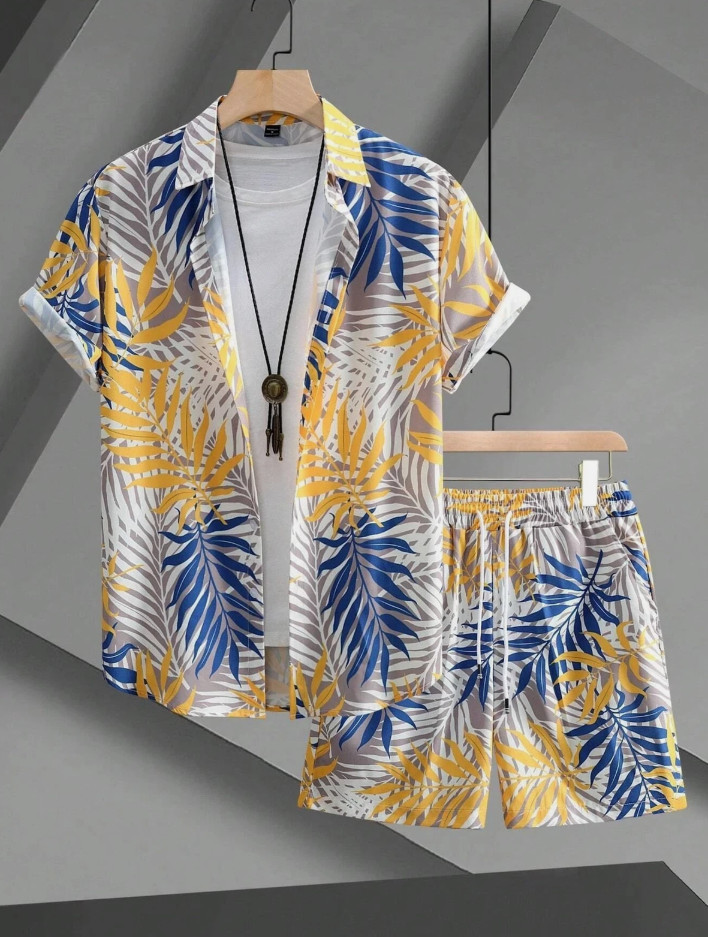 Men Summer Outfit 2-Piece Set Short Sleeve T-Shirt and Shorts Sweatsuit Set gallery