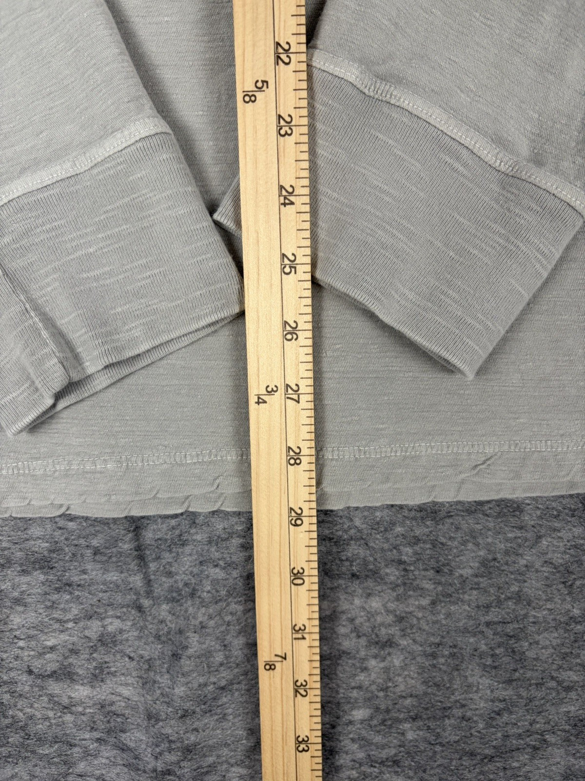 James Perse Standard Henley Shirt Mens 4 Light Gray Cotton Long Sleeve USA Made gallery