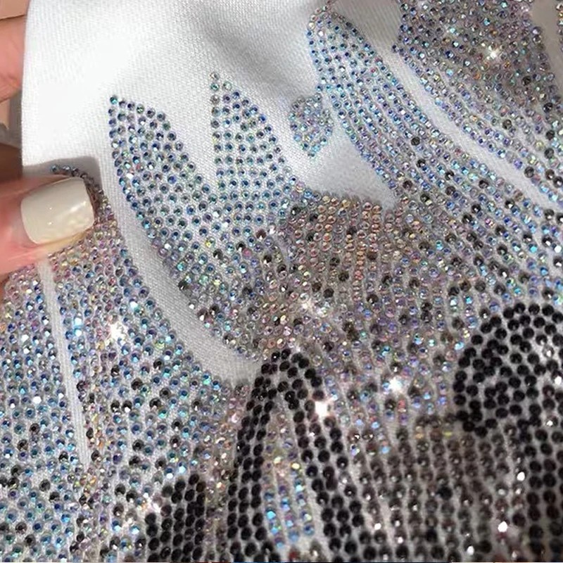 New Men Luxury Diamond Wings Rhinestones Fashion T-Shirt High Quality gallery