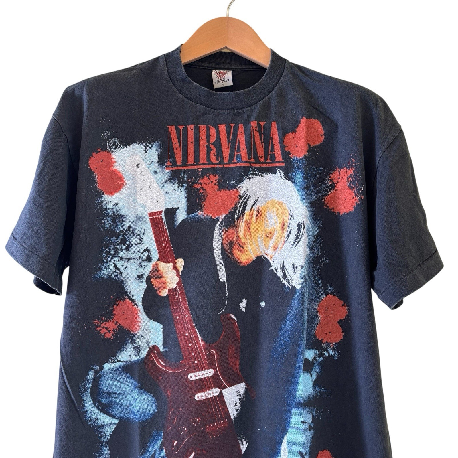 VTG Nirvana Kurt Cobain Scarecrow Cross Field Modern Band Shirt XL REPRINT gallery