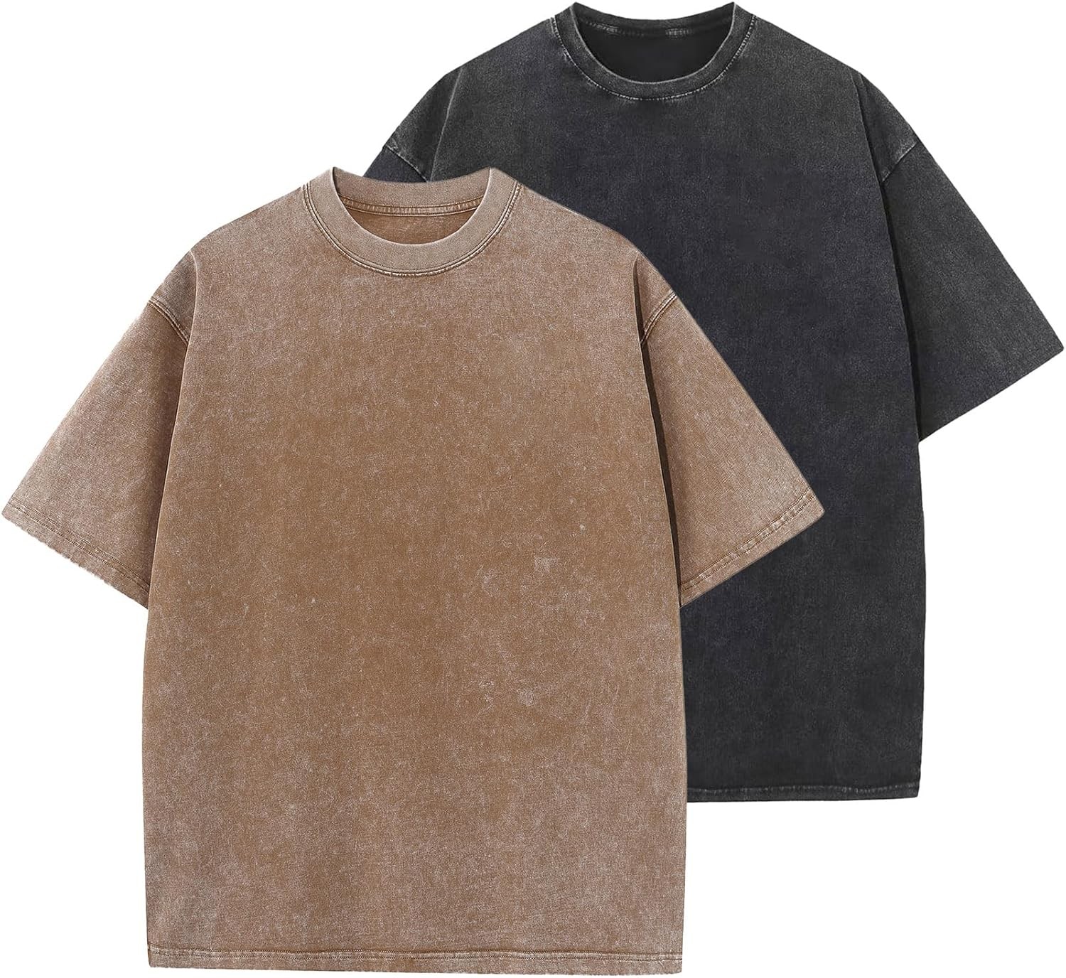 Men’s Oversized Vintage Acid Wash T-Shirt 100% Cotton Loose Fit Streetwear Tee gallery