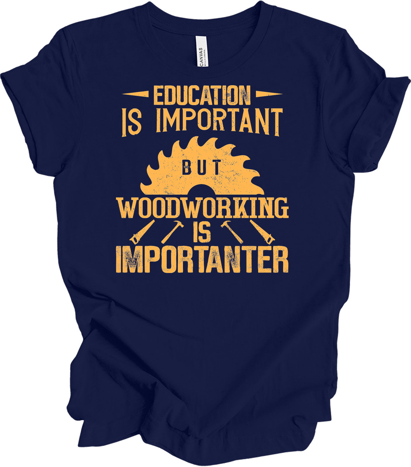 Woodworking Is Importanter Funny Carpenter Carpentry Gift Woodworker T-Shirt gallery