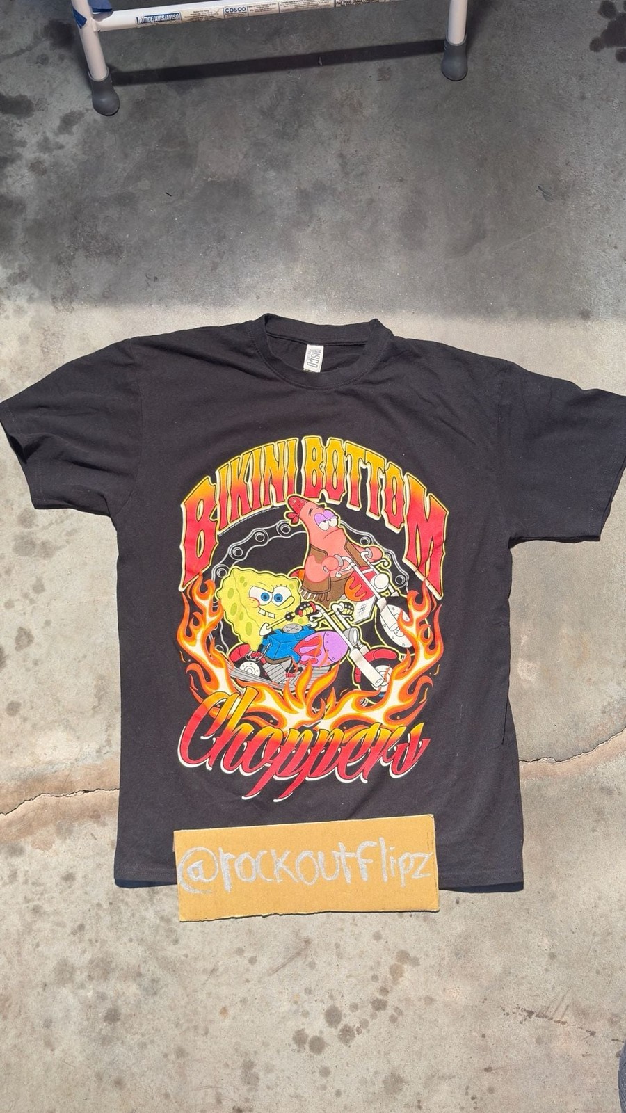 Nickelodeon Bikini Bottom Choppers SpongeBob and Patrick Biker Graphic T-Shirt gallery