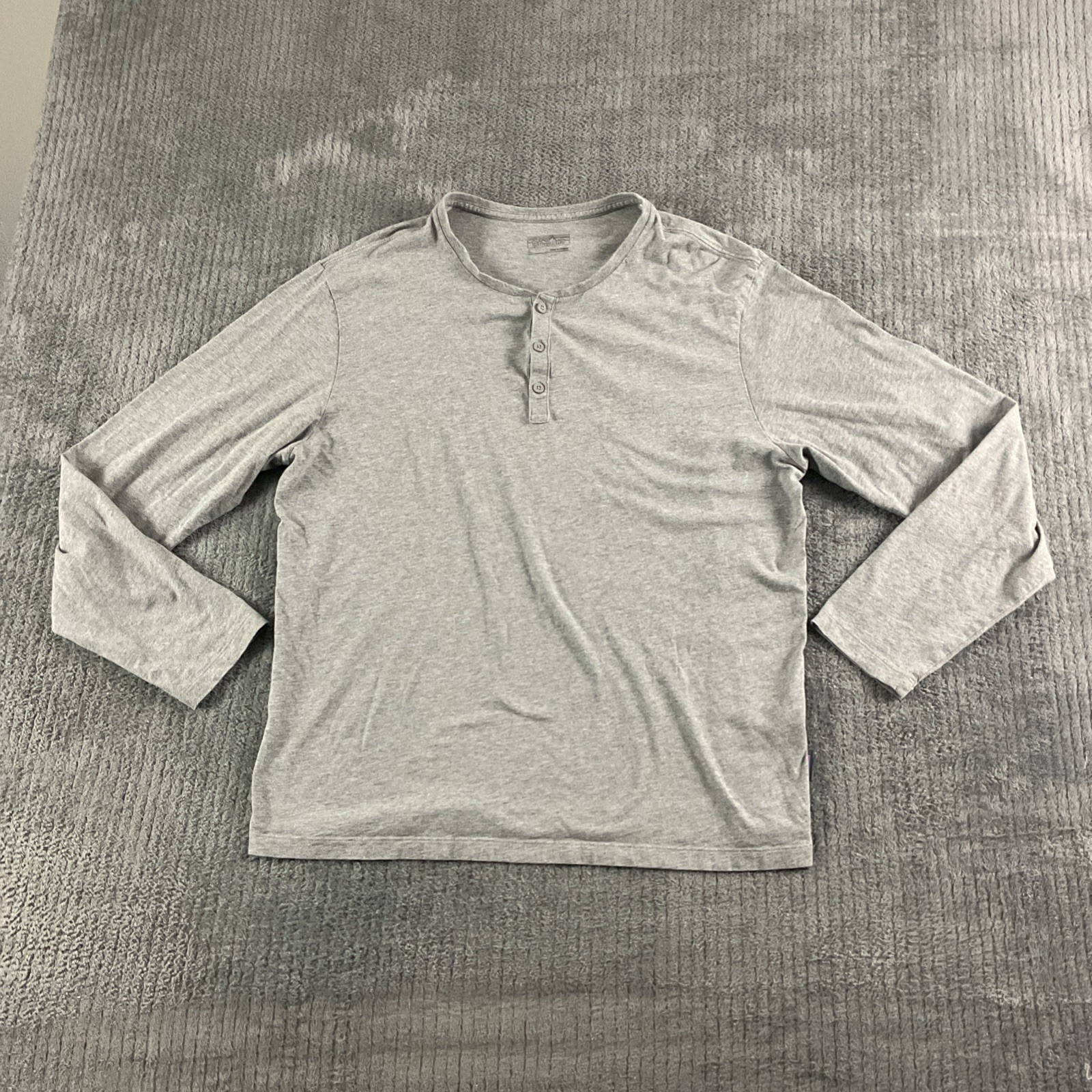 Patagonia Shirt Mens Large Long Sleeved Daily Henley Gray Casual gallery