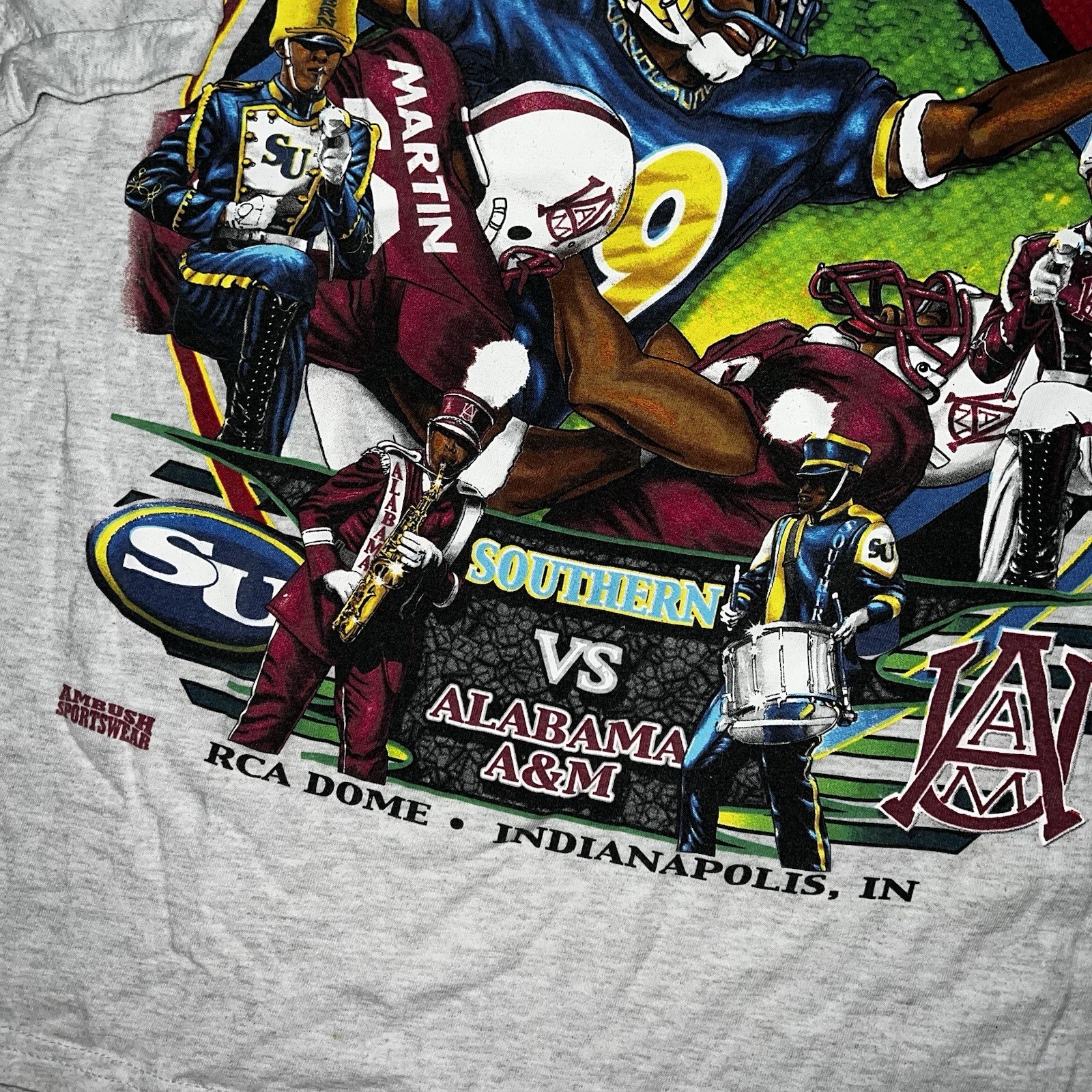 Vtg Ambush Sportswear Circle City Classic RCA Dome Coca Cola Football T Shirt XL gallery