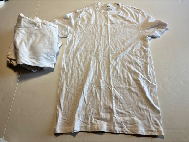 Mens Berkley Jensen 5 Pack Tee Shirts Small White