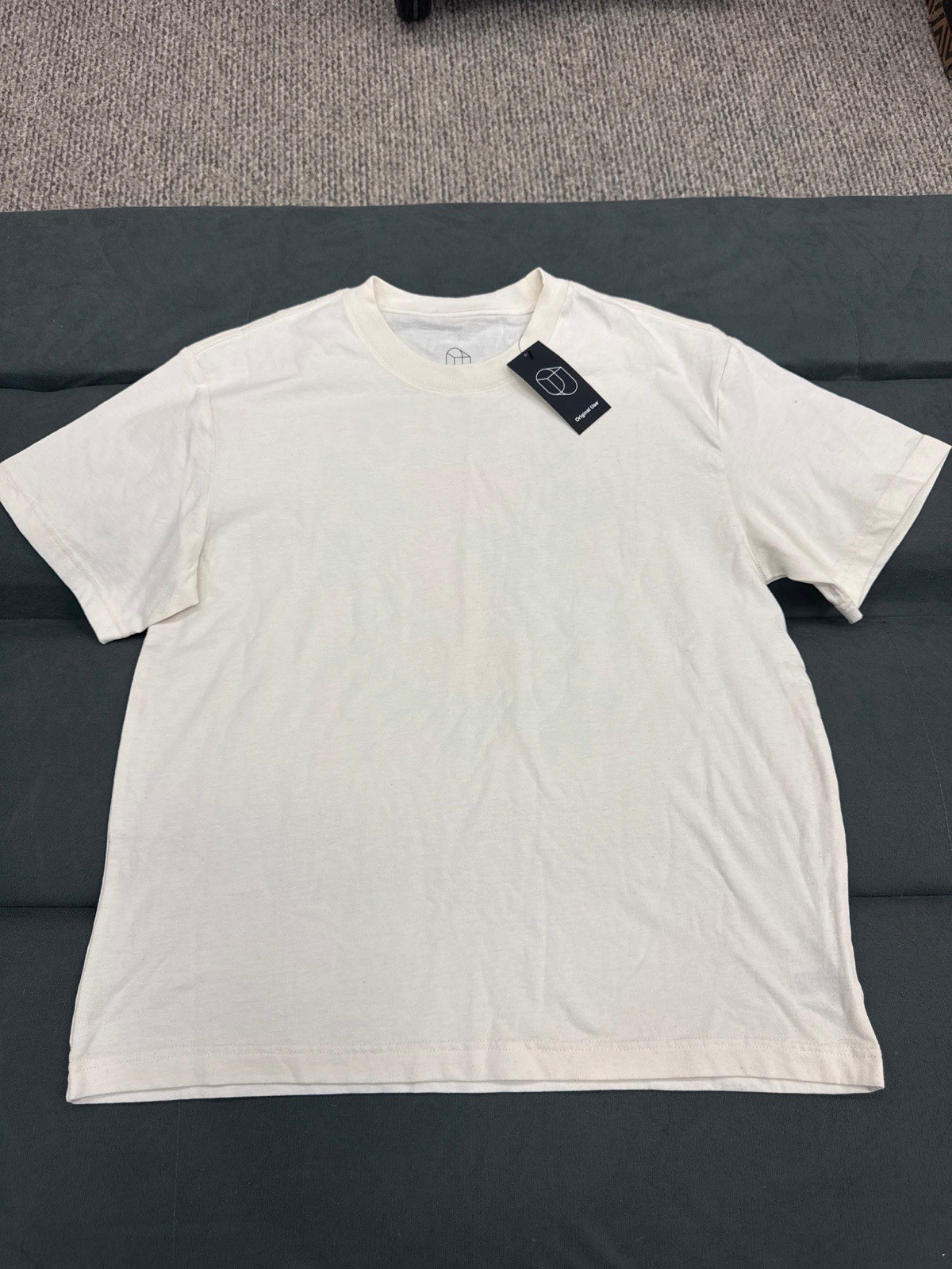 Original Use White Graphic Drop Shoulder Heavyweight Boxy Fit T-Shirt Men's XXL gallery