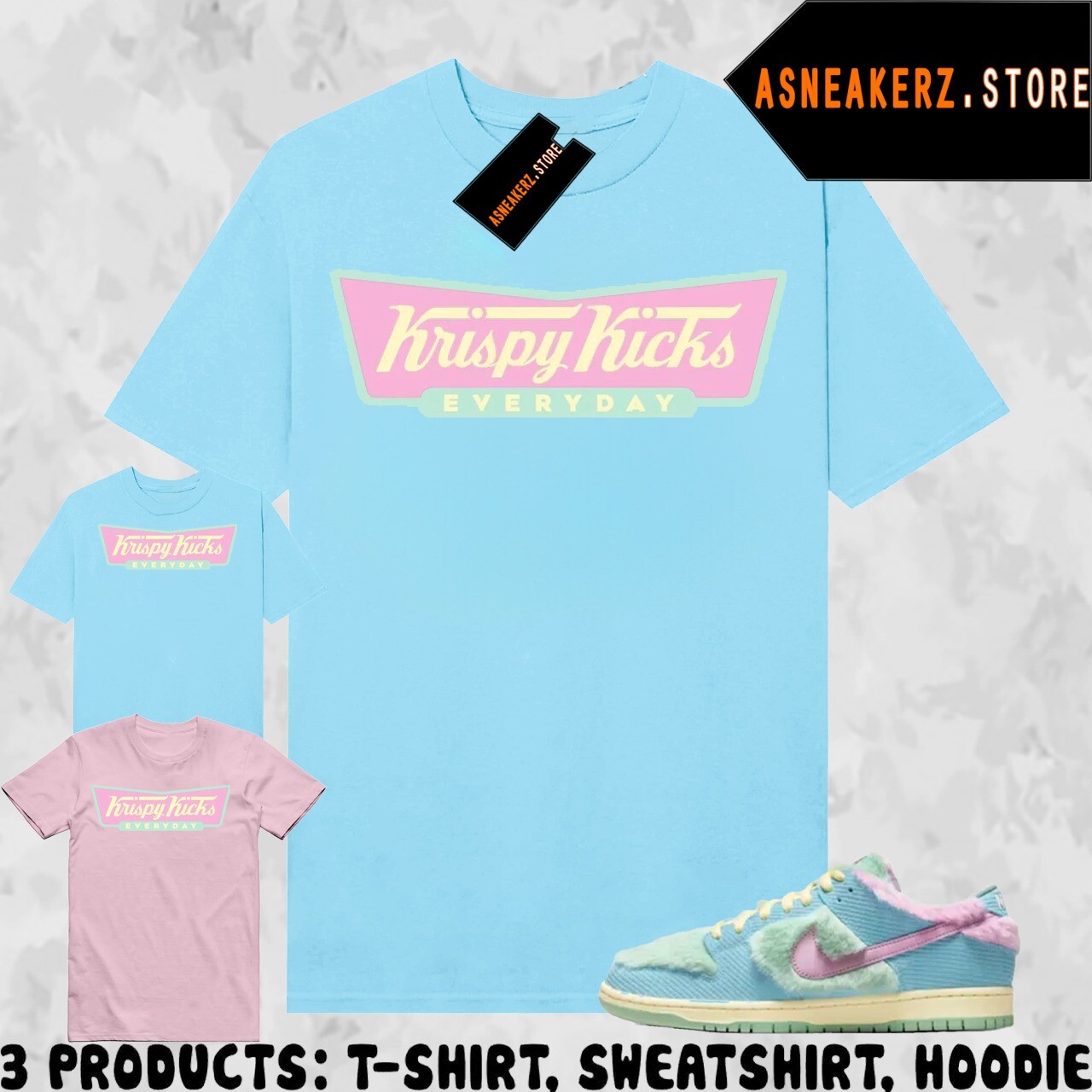 Tee Shirt Matching SB Dunk Low Verdy Visty To Match Sneaker Krispy Kicks T-Shirt