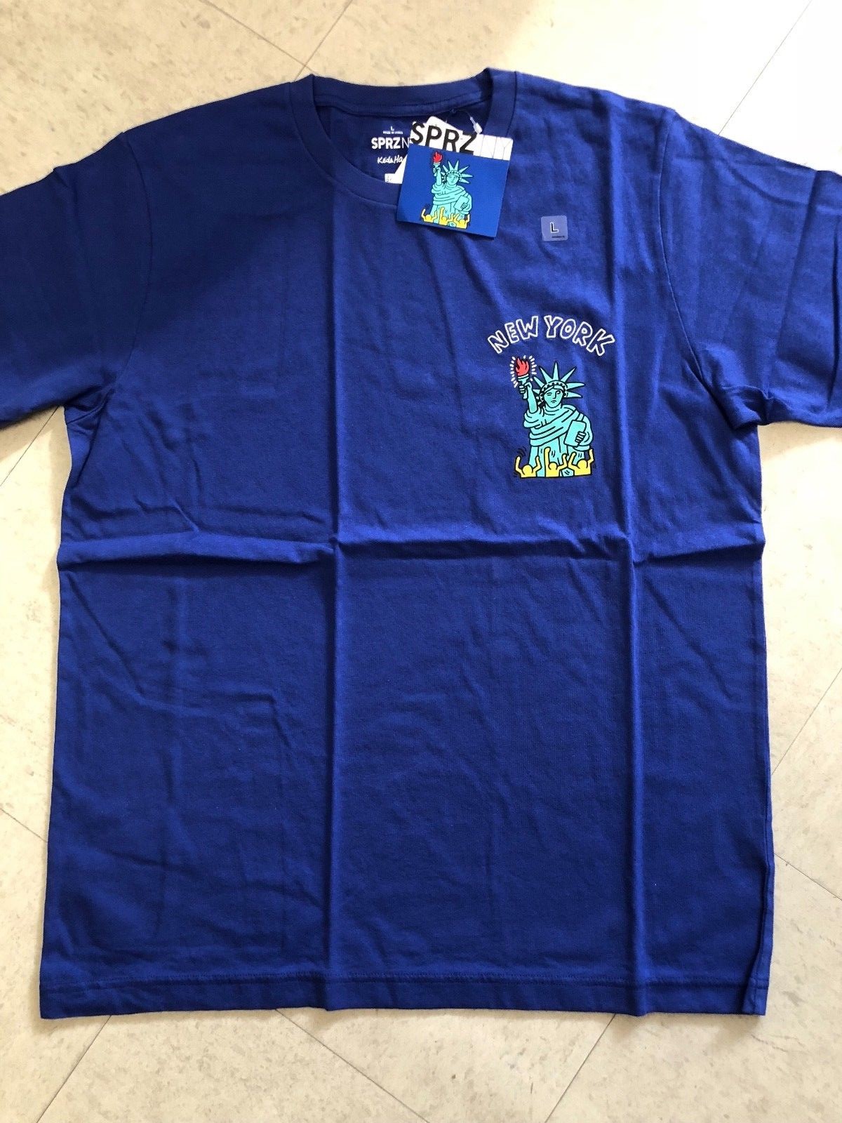 Keith Haring X UNIQLO SPRZ NY Graphic T-shirt Blue US size S-3XL MoMa New York gallery
