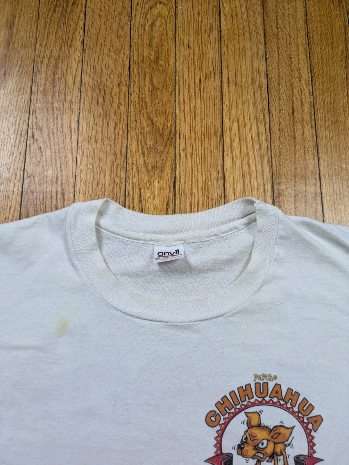 Vintage Psycho Chihuahua T-Shirt Men’s Size XL White Single Stitch 1995 USA gallery