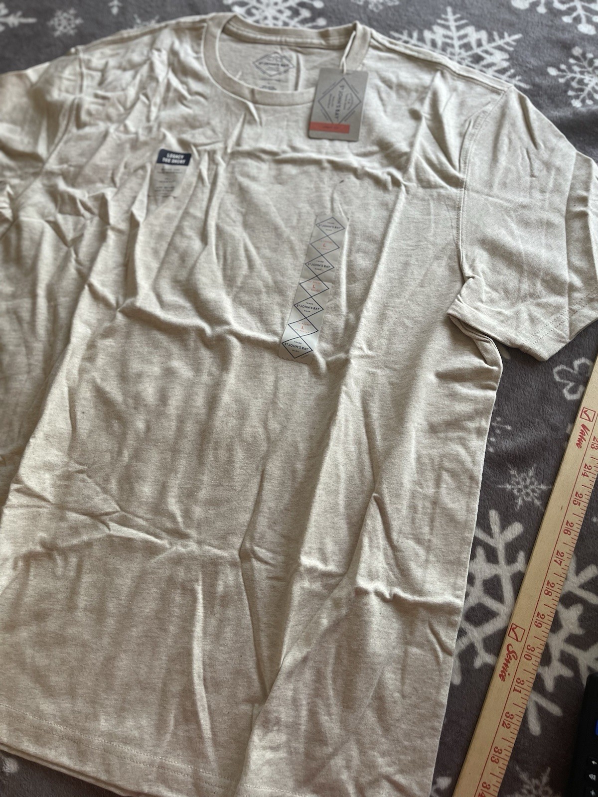 St Johns Bay Legacy Tee Shirt Large Beige Men’s 100% Cotton Casual NWT. gallery
