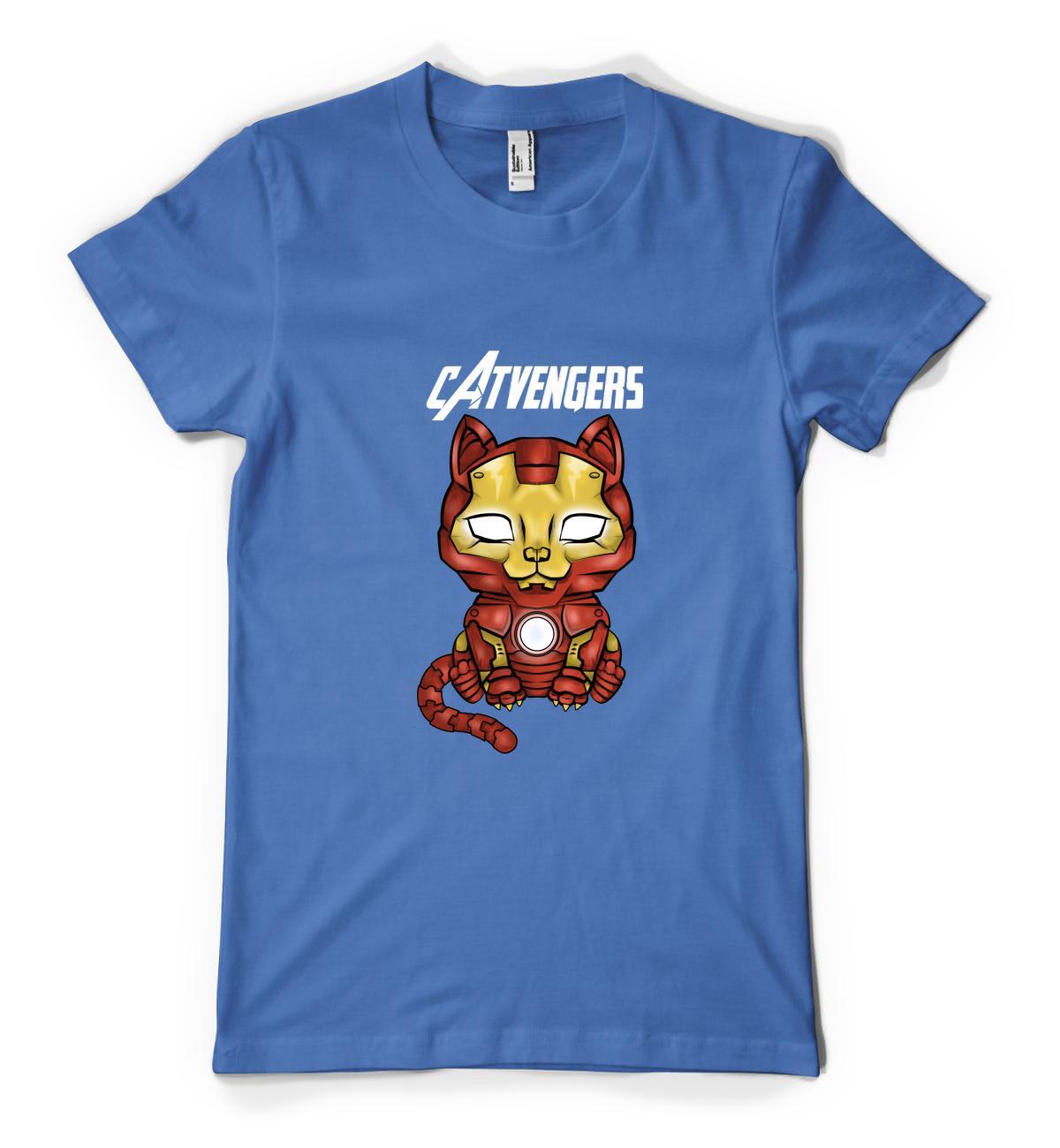 Catvengers Iron Man Cat Superhero Mashup Personalised Unisex Adult T Shirt gallery