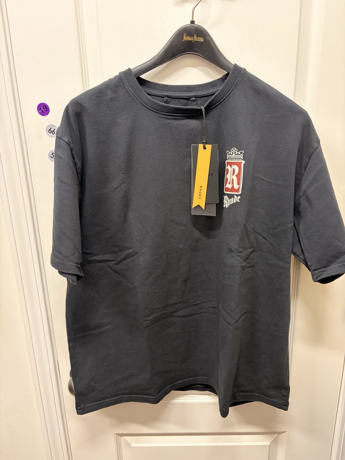 Rhude Fumar 91 Graphic Logo Print Men's Black/Red/White Cotton T-Shirt XL gallery