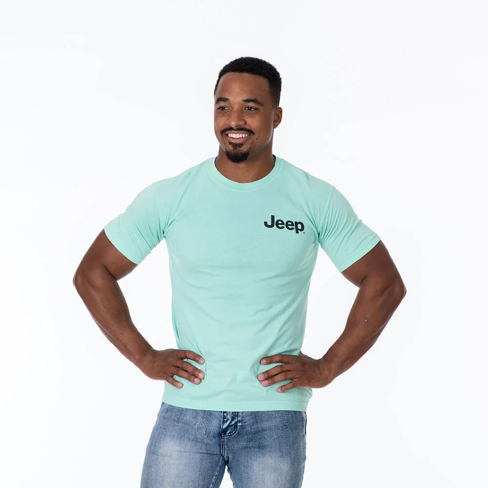 Jeep Beach T-Shirt Tie Dyed CJ comfort Colors Tee Shirt teal - Sizes S/M/XL gallery