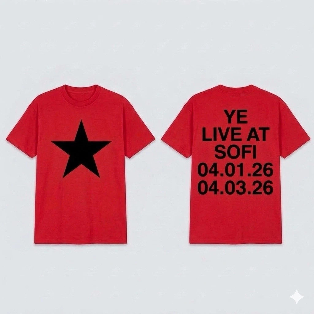 Kanye West BULLY Star Live A Sofi Merch T Shirt New 2026 Ultra Light Beam Pablo