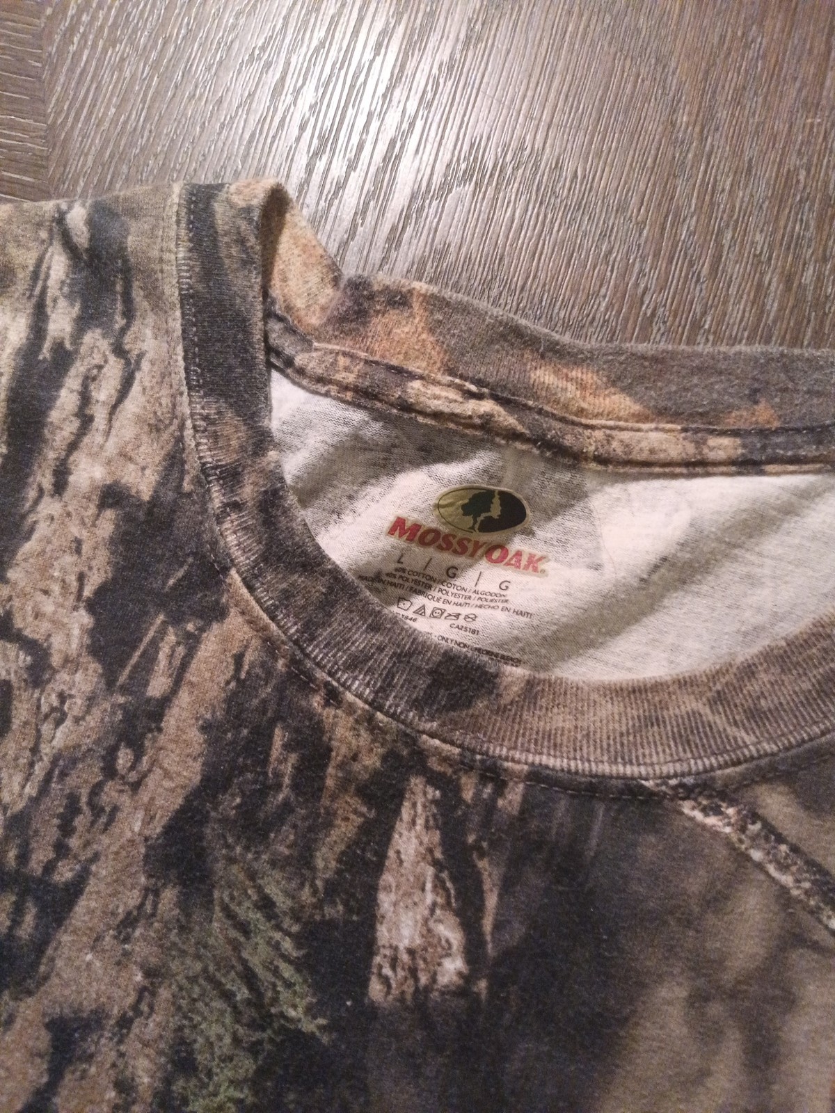 Mossy Oak Country Roots Camo T Shirt Short Sleeve Hunting Camouflage Size L gallery