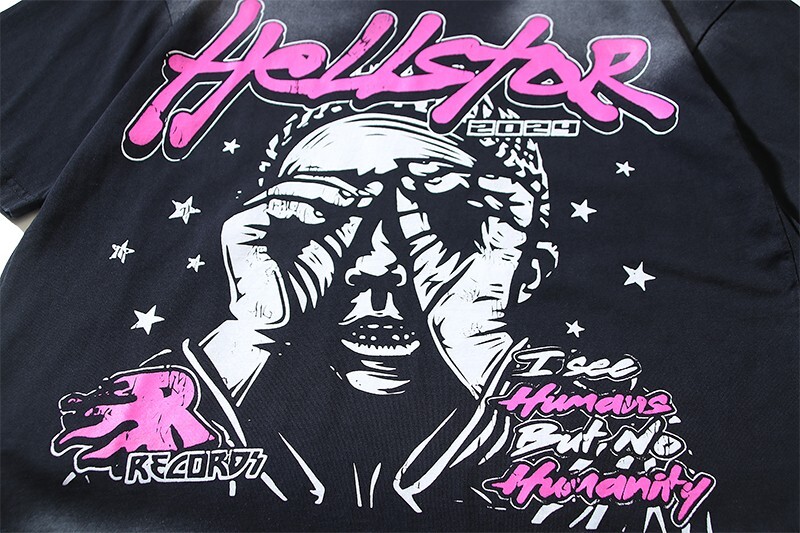 NEW Hell Beauty Star Trendy High Street Cotton Short sleeved T-shirt Black gallery