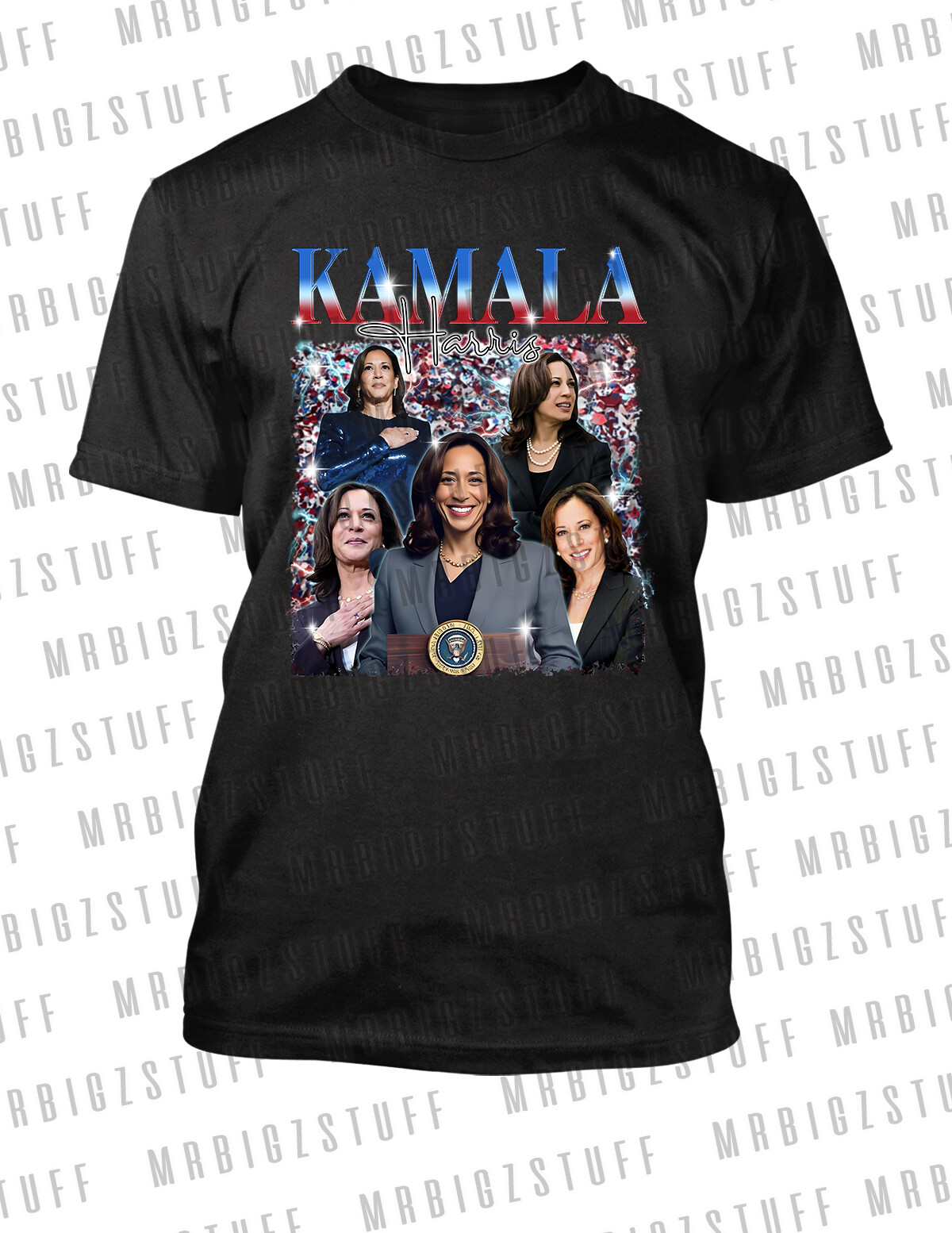 Kamala Harris 2024 The Many Faces Tee Shirt President Pro Club Shaka RTP Tshirt gallery
