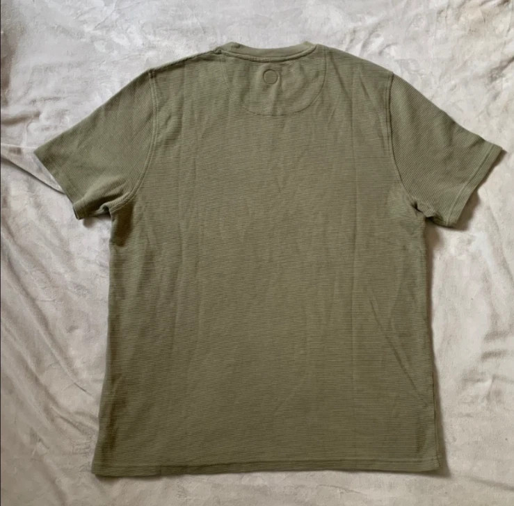 Common People Ottoman Textured Shirt Garment Dye Relaxed Fit Green Ribbed XL NWT gallery