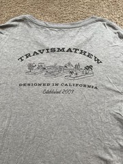 Travis Mathew Men’s Short Sleeve Golf Cart T-Shirt Gray Beach Comfort XL Tee