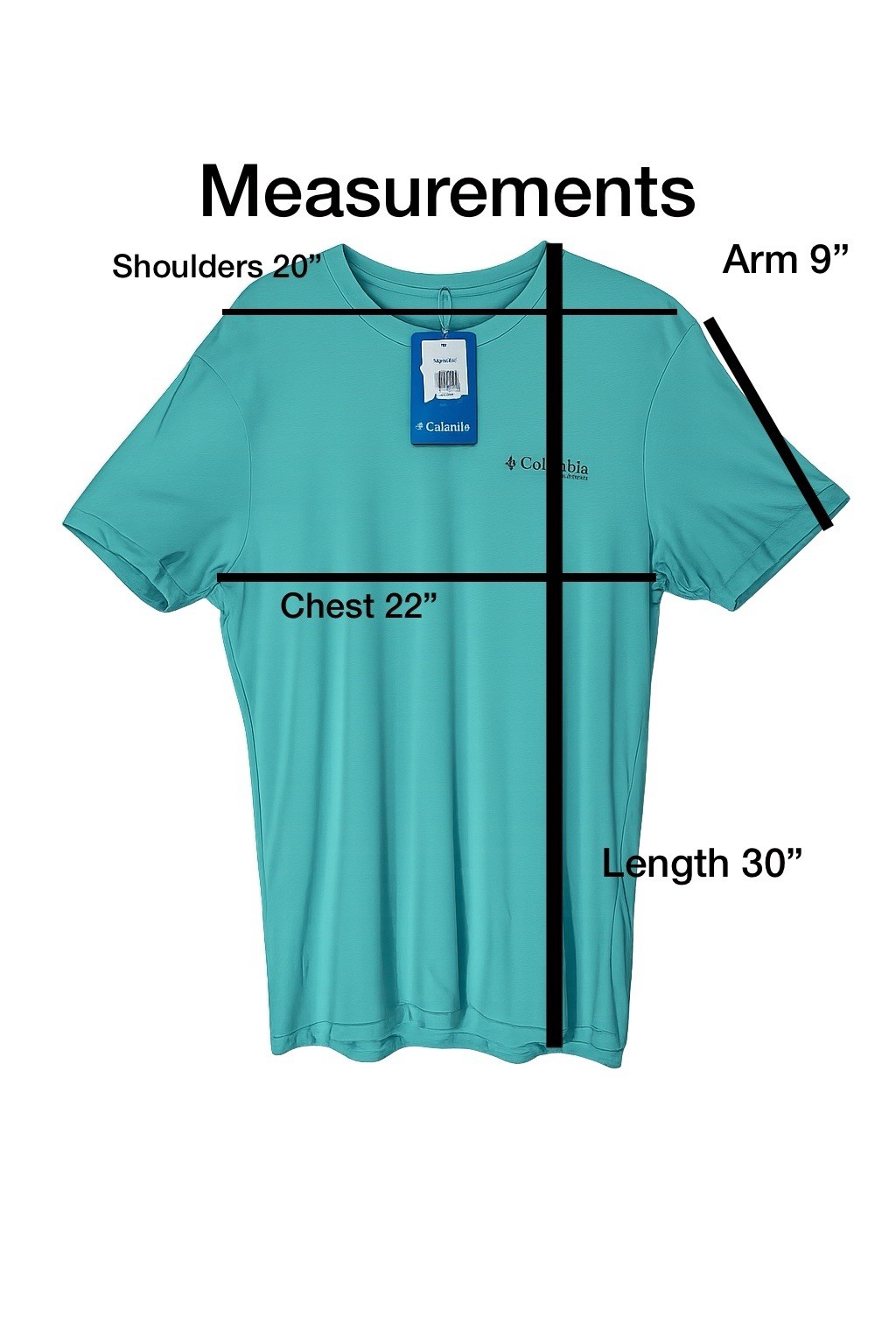 NWT Columbia Mens PFG Performance Fishing Gear T Shirt Aqua Size Large Graphic gallery