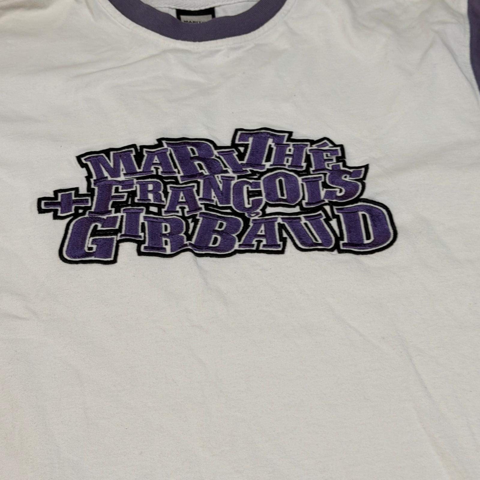 Marithe Francois Girbaud Vintage T-Shirt Mens Large White Purple Colorblock Logo gallery