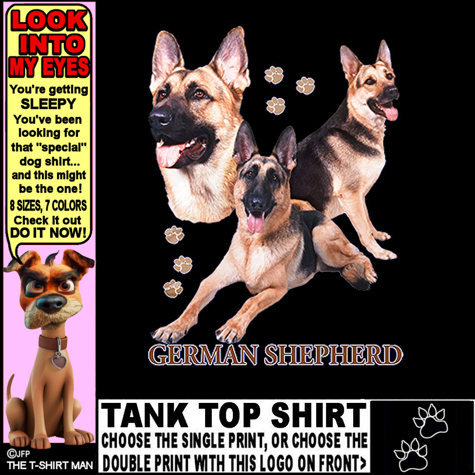 Beautiful German Shepherd Dog Custom Show Dog Art Style Dog Tank Top 803