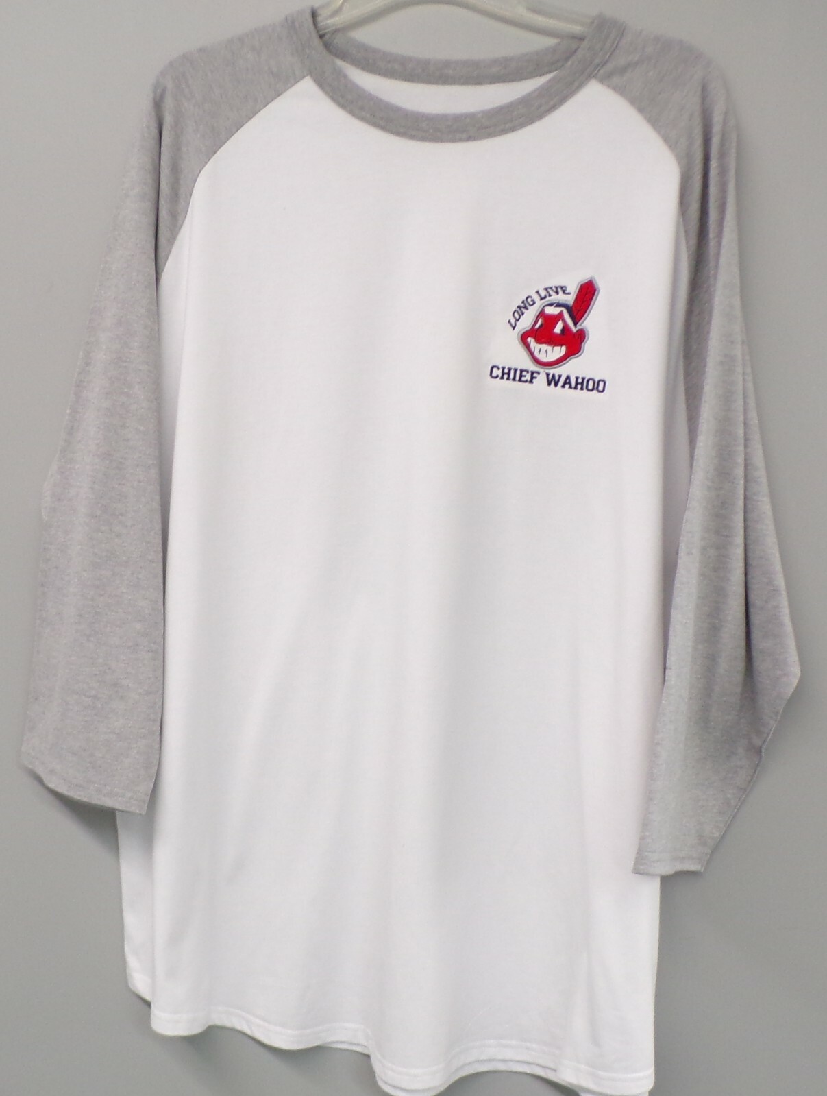 Cleveland Indians Long Live Chief Wahoo Colorblock Raglan Jersey T-Shirt XS-6XL gallery