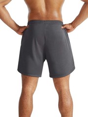 NELEUS Men’s 2 in 1 Running Shorts with Large, 6070 Black/Grey,2 Pack