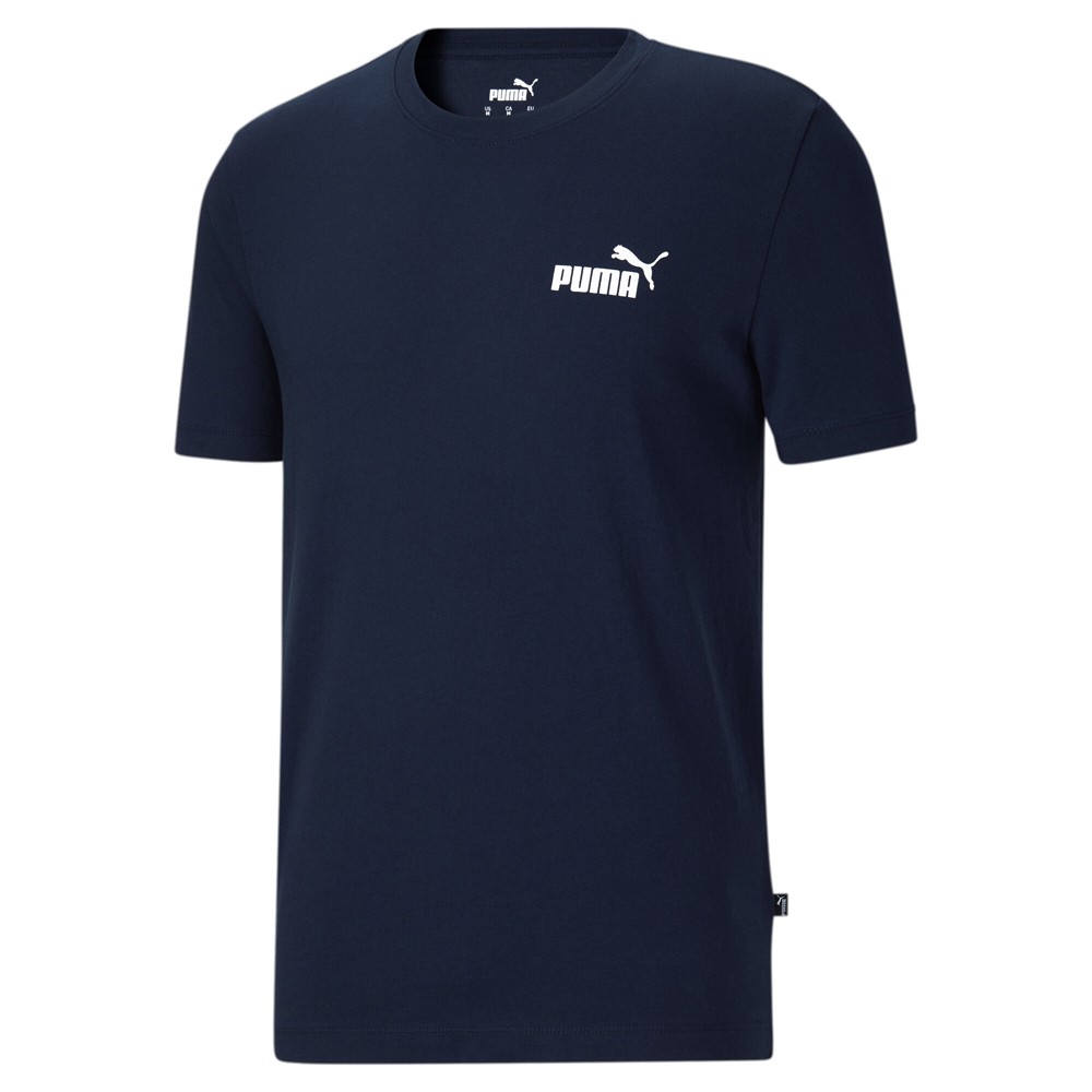 PUMA Essentials Crew Neck Short Sleeve T-Shirt Mens Blue Casual Tops 67746306 gallery