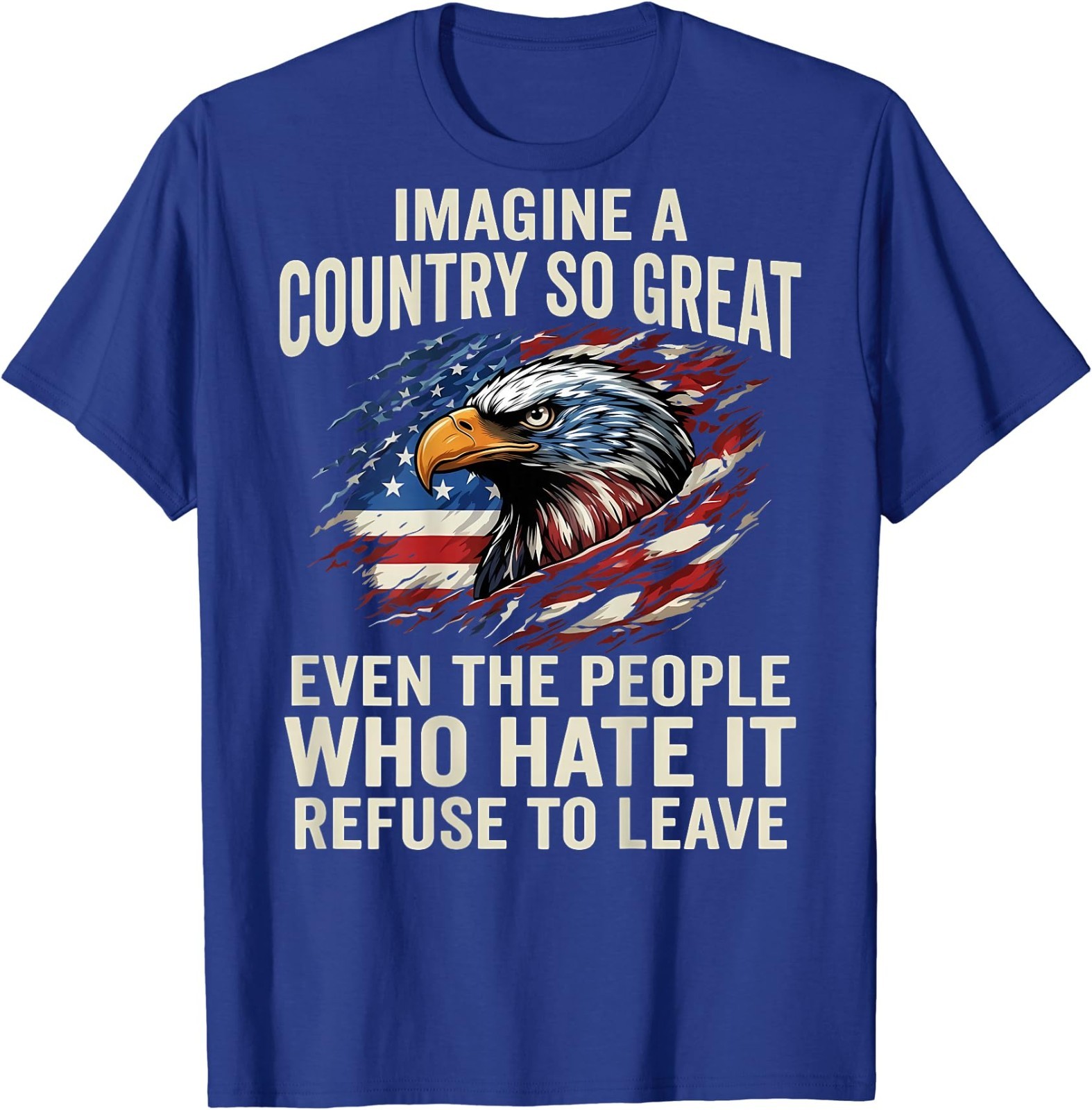 (ON Back) Retro Imagine A Country So Great Even The People T-Shirt gallery