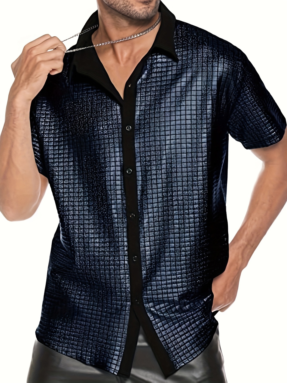 Men's summer party shiny t-shirt gallery