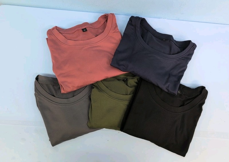 Shein Casual All Match Slim Fit Short Sleeve Men’s T Shirts XS Multicolor 5Pack