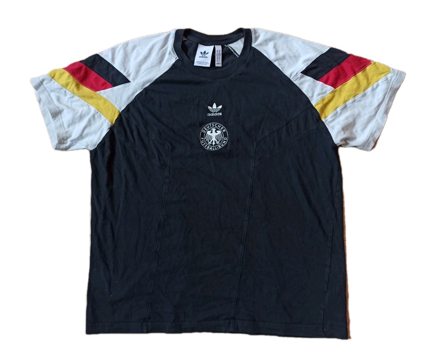 Adidas DFB Germany 1996 Retro T-Shirt Black European Cup Germany Reissue XL